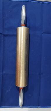 MCM Aluminum Rolling Pin in Gold Color with Polished Handles - 22oz 18" L